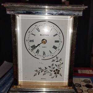 Bulova Classic Gold and White Wall Clock